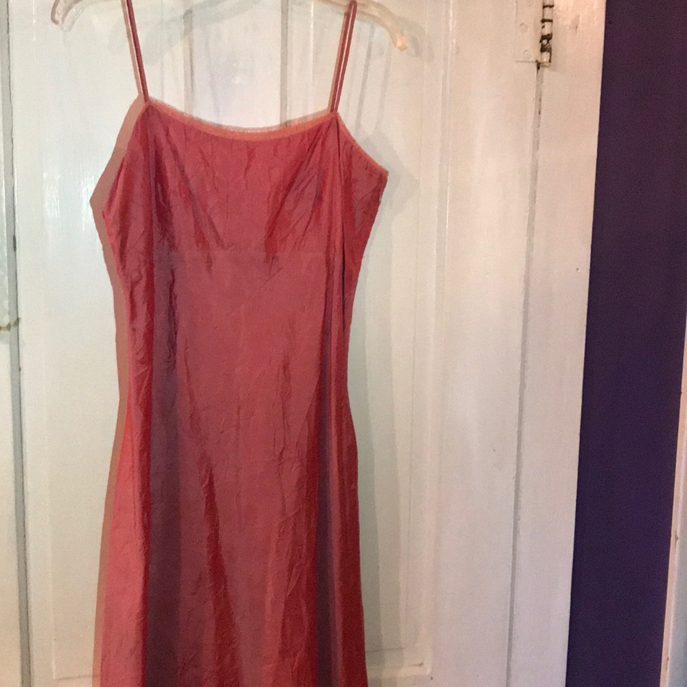 Pink silk dress